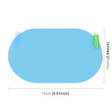 Load image into Gallery viewer, Car Oval PET Rearview Mirror Protective Window Clear Anti-fog Waterproof Rain Shield Film, Size:10x15cm, 10x15cm