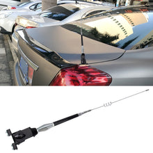 Load image into Gallery viewer, PS-512 Universal Car Decoration Extensile Aerial Glass-mount Cellular Antenna, Length: 60cm Black silver