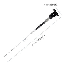Load image into Gallery viewer, PS-512 Universal Car Decoration Extensile Aerial Glass-mount Cellular Antenna, Length: 60cm Black silver