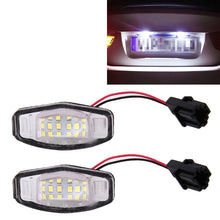 Load image into Gallery viewer, 2 PCS DC 12V 2W 120LM 6000K LED License Plate Light 18-SMD Bulbs Lamps for Honda Civic VII4/5D 01-05, VIII 06-17, City 4D 03-09, Lengend 99-04, For Honda Civic