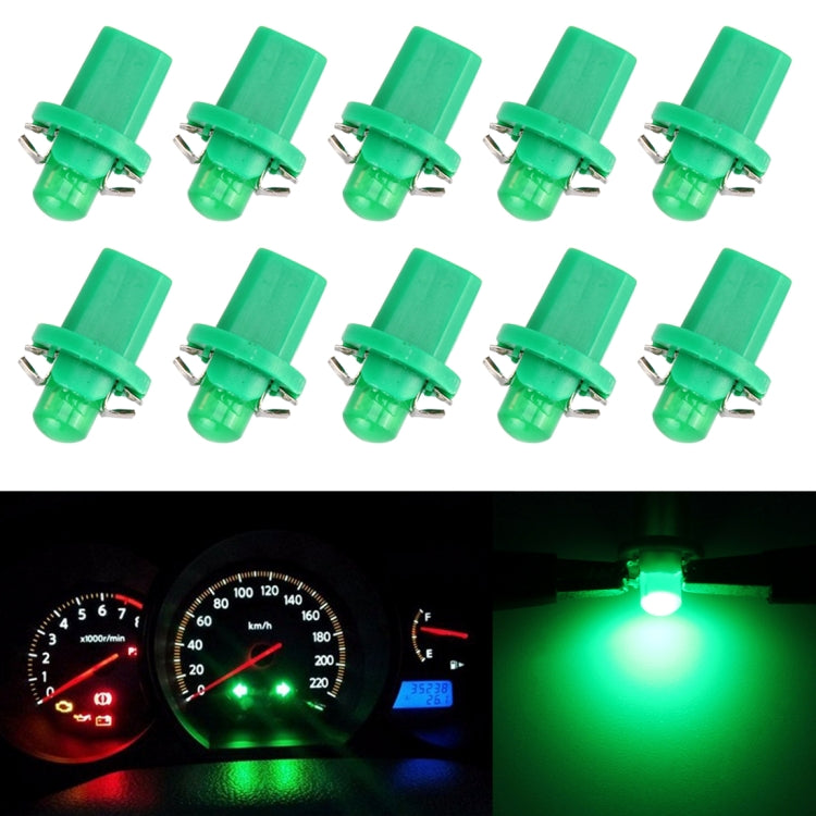 10 PCS 0.4W B8.5 Wedge Instrument Panel COB LED Light Dashboard Gauge Cluster Indicator Lamp Bulb, 0.4W B8.5