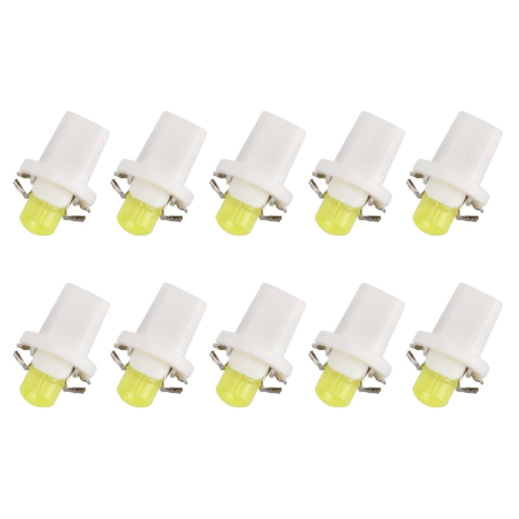 10 PCS 0.4W B8.5 Wedge Instrument Panel COB LED Light Dashboard Gauge Cluster Indicator Lamp Bulb, 0.4W B8.5