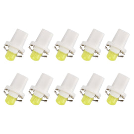 10 PCS 0.4W B8.5 Wedge Instrument Panel COB LED Light Dashboard Gauge Cluster Indicator Lamp Bulb, 0.4W B8.5
