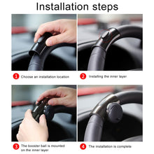 Load image into Gallery viewer, 3R-2151 Car Auto Universal Steering Wheel Spinner Knob Auxiliary Booster Aid Control Handle Car Steering Wheel Booster Wheel Strengthener Auto Spinner Knob Ball, 3R-2151 (Black), 3R-2151 (Blue)