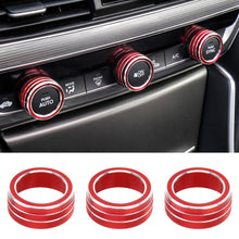 Load image into Gallery viewer, 3 PCS Car Aluminum Alloy Air Conditioner Knob Case for Honda Tenth Generation Accord, For Honda Tenth Generation Accord(Blue), For Honda Tenth Generation Accord(Red)