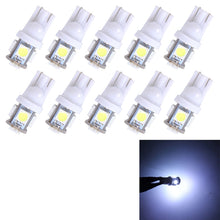 Load image into Gallery viewer, 10PCS T10 3W 5500K SMD 5050 5 LED Car Clearance Lights Lamp, DC 12V, 5630-5smd LED