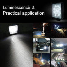 Load image into Gallery viewer, 6.7W White Light Square-Shaped Waterproof Car Boat Marine Work Lights Spotlight LED Bulbs, DC 9-30V, 27W
