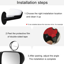 Load image into Gallery viewer, 3R-044 Auxiliary Rear View Mirror Car Adjustable Blind Spot Mirror Wide Angle Auxiliary Rear View Side Mirror, 3R-044 (Black), 3R-044 (Silver), 3R-044 (White)