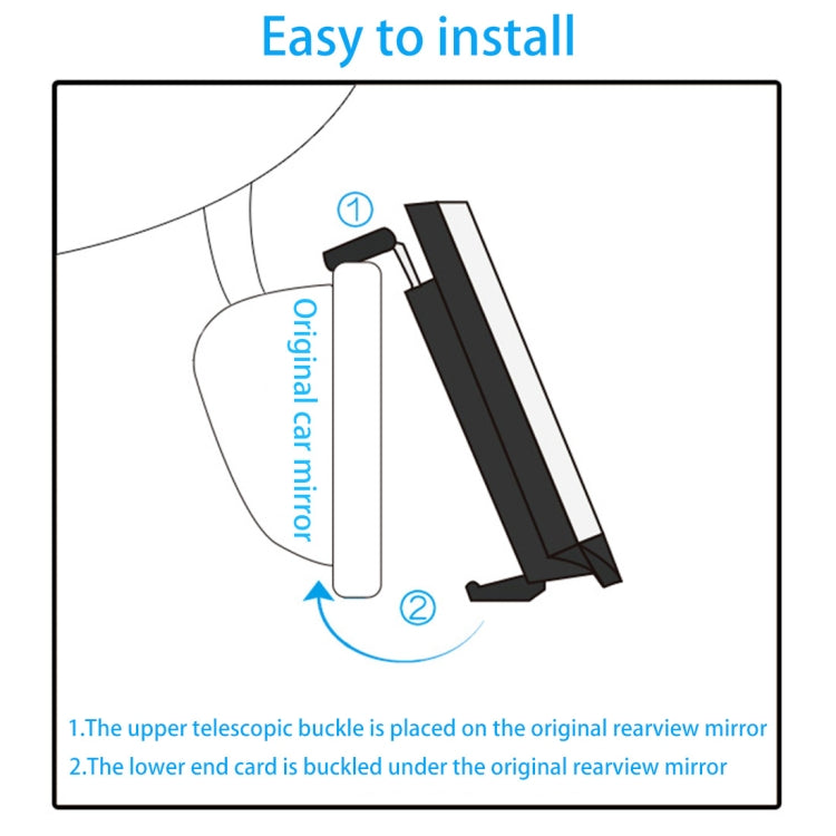 3R-331 Car Truck Interior Rear View Blind Spot Adjustable Wide Angle Curved Mirror, Size: 30*8.5*3.5cm, Size: 30*8.5*3.5cm