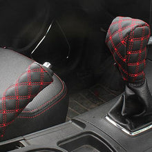 Load image into Gallery viewer, 3 PCS Car Hand Brake Cover Shift Knob Gear Stick Cushion Sets Rear View Mirror Sets Cover Car Accessory Interior Decoration Pad, 3 PCS Red, 3 PCS White
