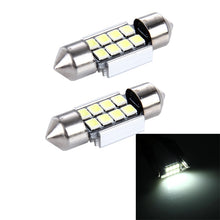 Load image into Gallery viewer, 2 PCS 3W 200 LM 6000K 31MM 8 SMD-2835 LEDs Bicuspid Port Decoding Car Dome Lamp LED Reading Light, DC 12V, 31MM