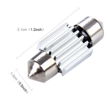 Load image into Gallery viewer, 2 PCS 3W 200 LM 6000K 31MM 8 SMD-2835 LEDs Bicuspid Port Decoding Car Dome Lamp LED Reading Light, DC 12V, 31MM