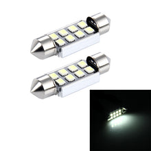 Load image into Gallery viewer, 2 PCS 3W 200 LM 6000K 36MM 8 SMD-2835 LEDs Bicuspid Port Decoding Car Dome Lamp LED Reading Light, DC 12V, 36MM