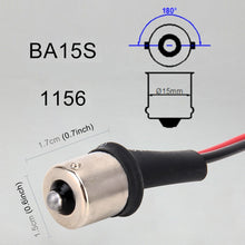Load image into Gallery viewer, 1 Pair 1156 / BA15S Bulb Holder Base Male Socket with Wire, 1156 / BA15S