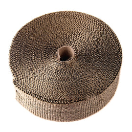10m Titanium Gold Exhaust Wrap Auto Motor Exhaust Heat Shield Wrap Heat Resistant Wrap, 10m Titanium Gold