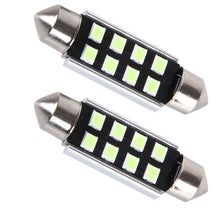 Load image into Gallery viewer, 2 PCS DC 12V 2W 41MM 8 SMD-3528 LEDs Bicuspid Port Decoding Car Dome Lamp LED Reading Light, 41MM