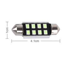Load image into Gallery viewer, 2 PCS DC 12V 2W 41MM 8 SMD-3528 LEDs Bicuspid Port Decoding Car Dome Lamp LED Reading Light, 41MM