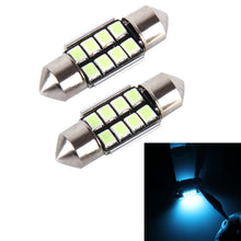 Load image into Gallery viewer, 2 PCS DC 12V 2W 31MM 8 SMD-3528 LEDs Bicuspid Port Decoding Car Dome Lamp LED Reading Light, 31MM