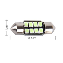 Load image into Gallery viewer, 2 PCS DC 12V 2W 31MM 8 SMD-3528 LEDs Bicuspid Port Decoding Car Dome Lamp LED Reading Light, 31MM