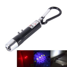 Load image into Gallery viewer, 2pcs Outdoor Keychain Metal Shell Mini LED Flashlight Laser Light with Money Detecting
