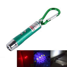 Load image into Gallery viewer, 2pcs Outdoor Keychain Metal Shell Mini LED Flashlight Laser Light with Money Detecting