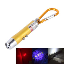 Load image into Gallery viewer, 2pcs Outdoor Keychain Metal Shell Mini LED Flashlight Laser Light with Money Detecting