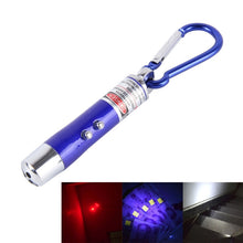 Load image into Gallery viewer, 2pcs Outdoor Keychain Metal Shell Mini LED Flashlight Laser Light with Money Detecting