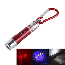 Load image into Gallery viewer, 2pcs Outdoor Keychain Metal Shell Mini LED Flashlight Laser Light with Money Detecting