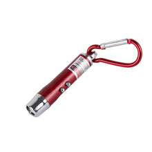 Load image into Gallery viewer, 2pcs Outdoor Keychain Metal Shell Mini LED Flashlight Laser Light with Money Detecting
