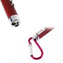 Load image into Gallery viewer, 2pcs Outdoor Keychain Metal Shell Mini LED Flashlight Laser Light with Money Detecting