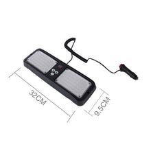 Load image into Gallery viewer, High qulaity DC 12V,9W LED Waterproof Car Sunshade Red Light And Blue Light Warning Lights Strobe Emergency Lights Flashing Light with 12 Kinds Flash Patterns, Red+Blue
