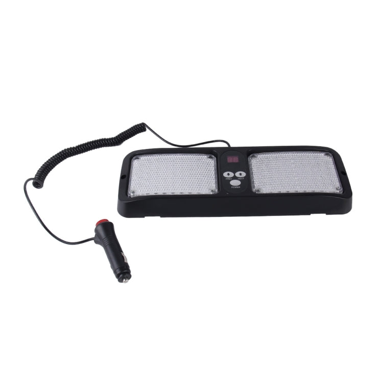 High qulaity DC 12V,9W LED Waterproof Car Sunshade Red Light And Blue Light Warning Lights Strobe Emergency Lights Flashing Light with 12 Kinds Flash Patterns, Red+Blue