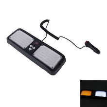 Load image into Gallery viewer, High qulaity DC 12V,9W LED Waterproof Car Sunshade Yellow Light + White Light Warning Lights Strobe Emergency Lights Flashing Light with 12 Kinds Flash Patterns, Yellow+White