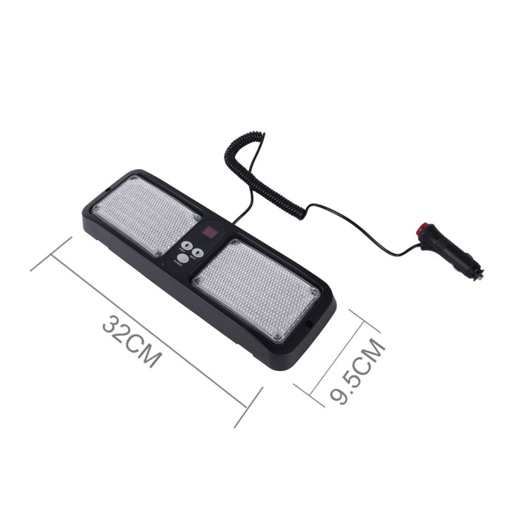 High qulaity DC 12V,9W LED Waterproof Car Sunshade Yellow Light + White Light Warning Lights Strobe Emergency Lights Flashing Light with 12 Kinds Flash Patterns, Yellow+White