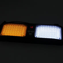 Load image into Gallery viewer, High qulaity DC 12V,9W LED Waterproof Car Sunshade Yellow Light + White Light Warning Lights Strobe Emergency Lights Flashing Light with 12 Kinds Flash Patterns, Yellow+White