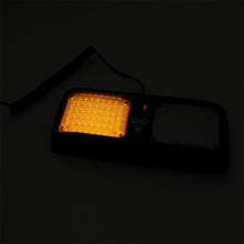 Load image into Gallery viewer, High qulaity DC 12V,9W LED Waterproof Car Sunshade Yellow Light + White Light Warning Lights Strobe Emergency Lights Flashing Light with 12 Kinds Flash Patterns, Yellow+White