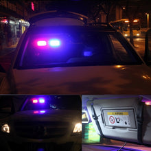 Load image into Gallery viewer, High qulaity DC 12V,9W LED Waterproof Car Sunshade White Light Warning Lights Strobe Emergency Lights Flashing Light with 12 Kinds Flash Patterns, White