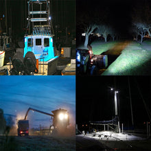 Load image into Gallery viewer, DC 10-30V 18W 2300LM 6500K Waterproof Vehicle Car Boat Marine External Work Lights Emergency Lights 60 Degrees Adjustable Flood Light LED Car Bulbs with 6 Intense CREE LED Lights, Flood Light+18W
