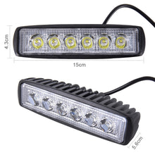 Load image into Gallery viewer, DC 10-30V 18W 1500LM 6500K Waterproof Vehicle Car Boat Marine External Work Lights Emergency Lights 30 Degrees Adjustable Spot Light LED Car Bulbs with 6 Intense Wafer LED Lights, Spot Light+18W 1500LM+6500K