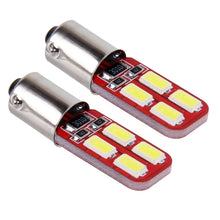 Load image into Gallery viewer, 10 PCS BA9S 3W 200lm 6000K 8 SMD-5730 LEDs Car Clearance Light Lamp, DC 12V, 3W 200lm 6000K
