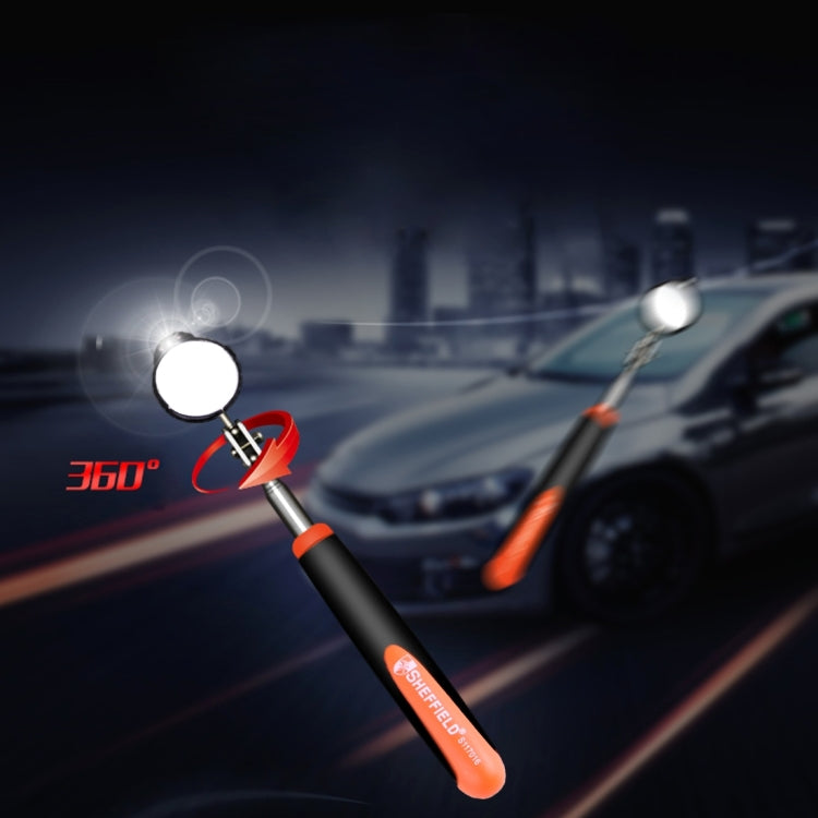 Retractable Vehicle Car Chassis Inspection Mirror with 3 PCS 5mm LED Lights, Mirror Diameter: 82mm, Max Expanding Length: 760mm, Diameter: 82mm, Max Expanding Length: 760mm