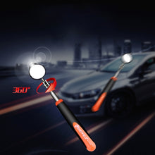 Load image into Gallery viewer, Retractable Vehicle Car Chassis Inspection Mirror with 3 PCS 5mm LED Lights, Mirror Diameter: 82mm, Max Expanding Length: 760mm, Diameter: 82mm, Max Expanding Length: 760mm