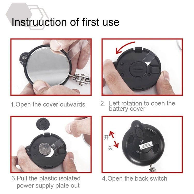 Retractable Vehicle Car Chassis Inspection Mirror with 3 PCS 5mm LED Lights, Mirror Diameter: 82mm, Max Expanding Length: 760mm, Diameter: 82mm, Max Expanding Length: 760mm