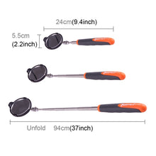 Load image into Gallery viewer, Retractable Vehicle Car Chassis Telescoping Inspection Mirror with 1 PCS 5mm LED Light, Mirror Diameter: 55mm, Max Expanding Length: 940mm, Diameter: 55mm, Max Expanding Length: 940mm