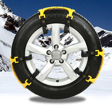 Load image into Gallery viewer, 6 PCS Car Snow Tire Anti-skid Chains Yellow Chains For Family Car, Anti-skid Chains 5