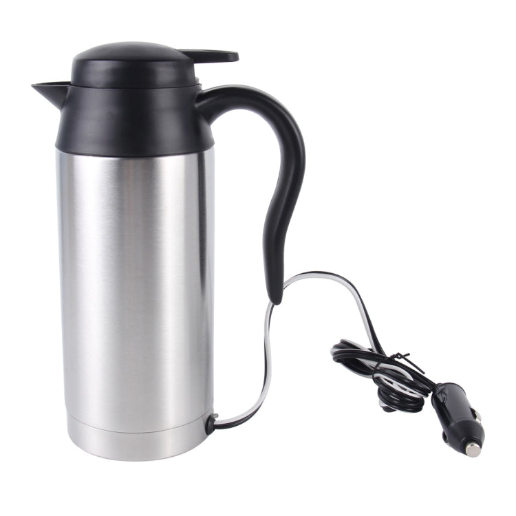 HJ-18A Stainless Steel Electric Mug 750ml DC 12V Car Electric Kettle Heated Mug Car Coffee Cup With Charger Cigarette Lighter Heating Cup Kettle Insulated Water Heater Mug, HJ-18A
