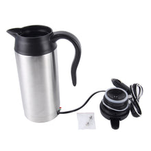 Load image into Gallery viewer, HJ-18A Stainless Steel Electric Mug 750ml DC 12V Car Electric Kettle Heated Mug Car Coffee Cup With Charger Cigarette Lighter Heating Cup Kettle Insulated Water Heater Mug, HJ-18A