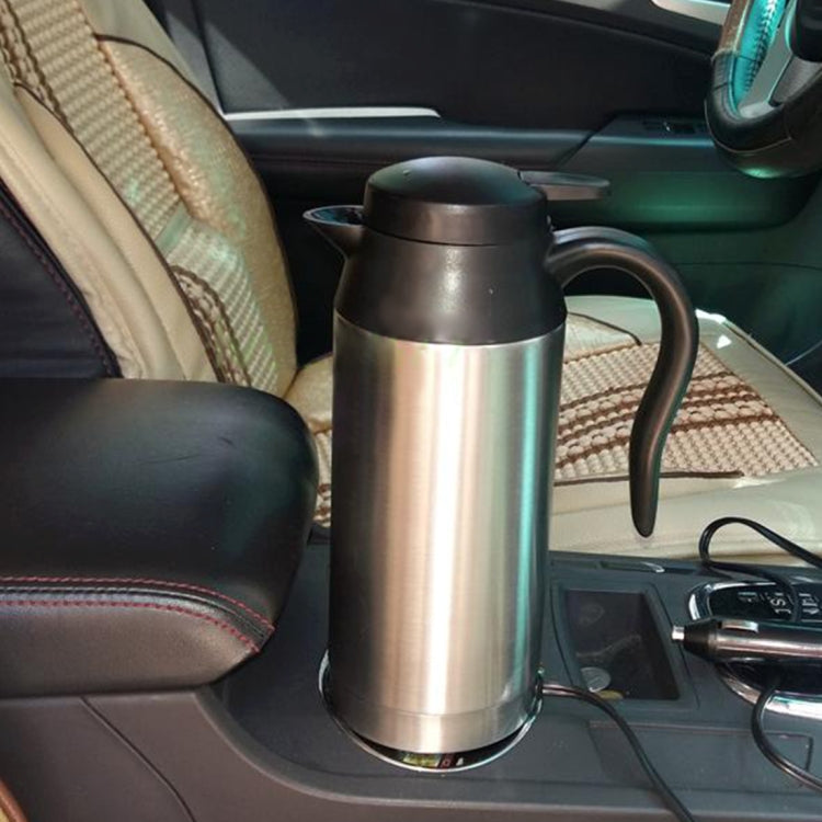 HJ-18A Stainless Steel Electric Mug 750ml DC 12V Car Electric Kettle Heated Mug Car Coffee Cup With Charger Cigarette Lighter Heating Cup Kettle Insulated Water Heater Mug, HJ-18A