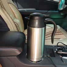 Load image into Gallery viewer, HJ-18A Stainless Steel Electric Mug 750ml DC 12V Car Electric Kettle Heated Mug Car Coffee Cup With Charger Cigarette Lighter Heating Cup Kettle Insulated Water Heater Mug, HJ-18A