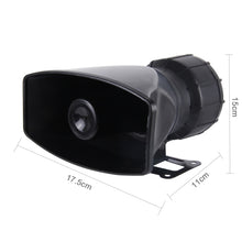 Load image into Gallery viewer, HJS-78005 12V 60W 300dB Car Electric Alarm Air Horn Siren Speaker 5 Sound Tone/ 3 Sound Tone Super Loud With Mic, Cable Length: 60cm, HJS-78005
